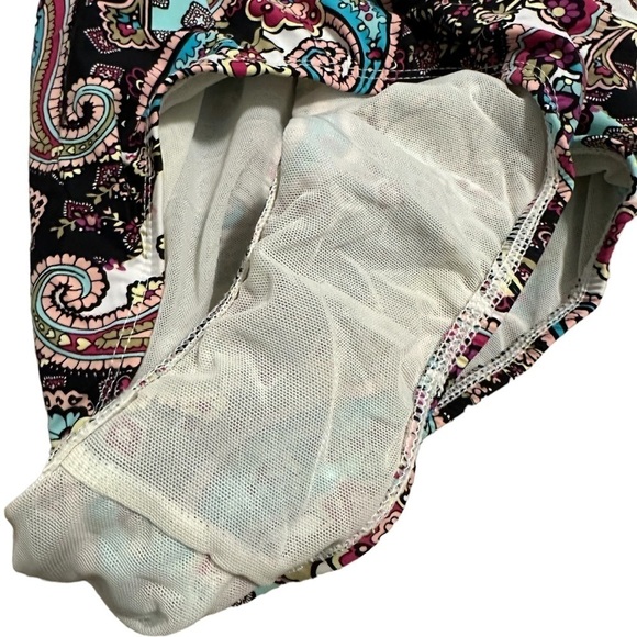 Spanx Love Your Assets by Sara Blakely One Piece Paisley Print Swimsuit Size M - Picture 7 of 11